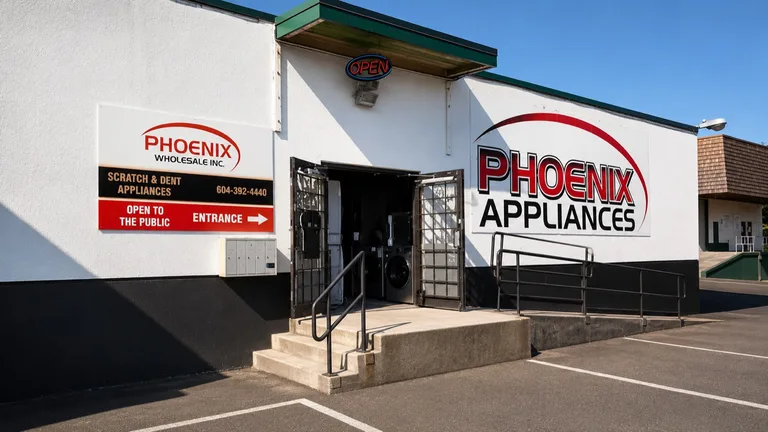Phoenix Wholesale Appliances storefront in Chilliwack BC
